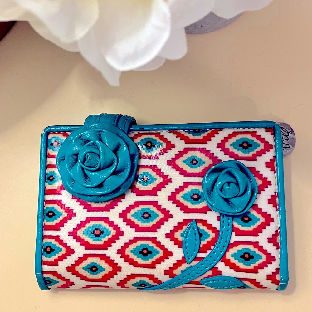 Vera Bradley Frill Wallet Aztec Design Poor Condition